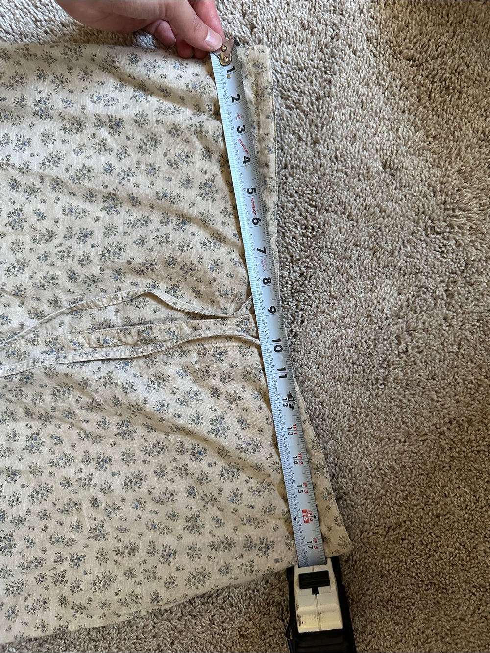 Vintage Liz Claiborne Women’s Linen Floral Button-Front midi/maxi Skirt - Picture 5 of 8